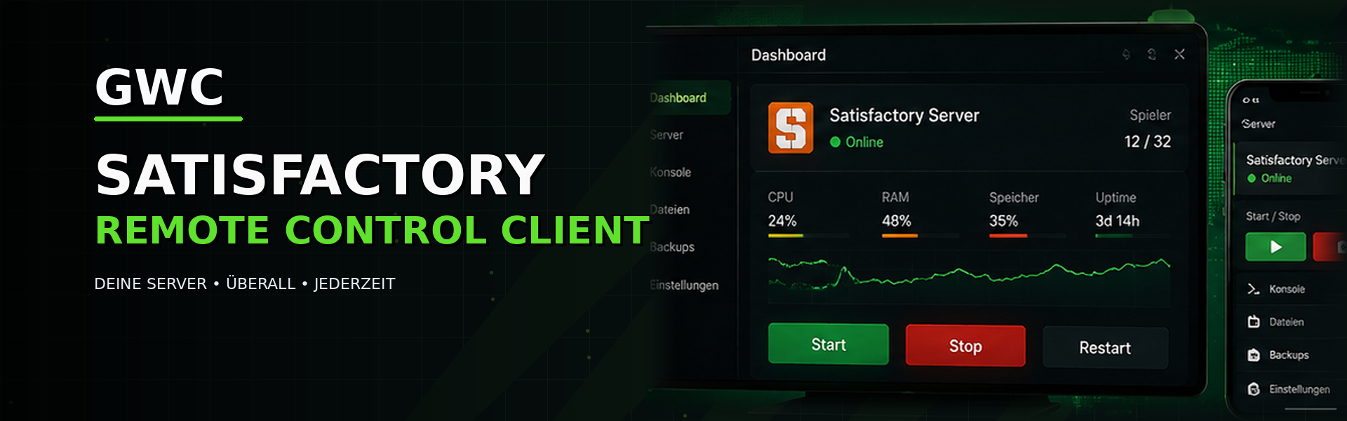 GWC Satisfactory Remote Control Client